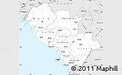 Silver Style Simple Map of Kindia