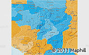 Political Shades 3D Map of Labe