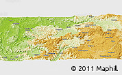Physical Panoramic Map of Lelouma