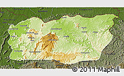 Physical 3D Map of Mali, darken