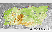 Physical 3D Map of Mali, desaturated