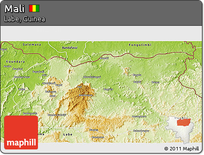 Physical 3D Map of Mali