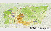 Physical 3D Map of Mali, lighten