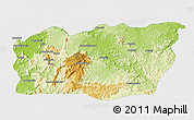Physical 3D Map of Mali, single color outside