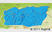 Political 3D Map of Mali, physical outside