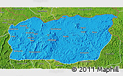 Political 3D Map of Mali, satellite outside