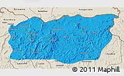 Political 3D Map of Mali, shaded relief outside