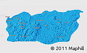 Political 3D Map of Mali, single color outside