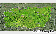 Satellite 3D Map of Mali, semi-desaturated