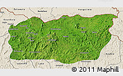 Satellite 3D Map of Mali, shaded relief outside
