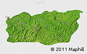 Satellite 3D Map of Mali, single color outside