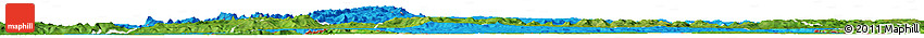 Political Horizon Map of Mali, satellite outside