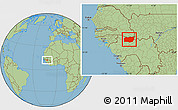Savanna Style Location Map of Mali