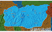 Political Map of Mali, darken