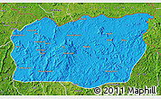 Political Map of Mali, satellite outside