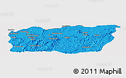 Political Panoramic Map of Mali, cropped outside