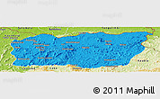 Political Panoramic Map of Mali, physical outside