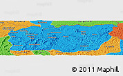 Political Panoramic Map of Mali
