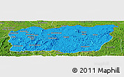 Political Panoramic Map of Mali, satellite outside