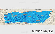 Political Panoramic Map of Mali, shaded relief outside