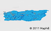 Political Panoramic Map of Mali, single color outside