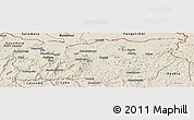 Shaded Relief Panoramic Map of Mali