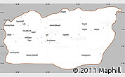 Gray Simple Map of Mali, cropped outside