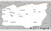 Gray Simple Map of Mali
