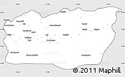 Silver Style Simple Map of Mali, cropped outside