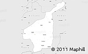 Silver Style Simple Map of Mamou