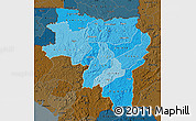 Political Shades Map of Labe, darken