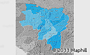 Political Shades Map of Labe, desaturated