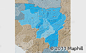 Political Shades Map of Labe, semi-desaturated