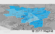 Political Shades Panoramic Map of Labe, desaturated