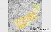 Physical 3D Map of Touge, desaturated