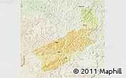 Physical 3D Map of Touge, lighten