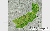 Satellite 3D Map of Touge, lighten, semi-desaturated
