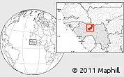 Blank Location Map of Touge, highlighted country