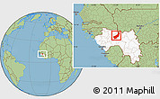 Savanna Style Location Map of Touge, highlighted country