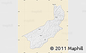 Classic Style Map of Touge, single color outside