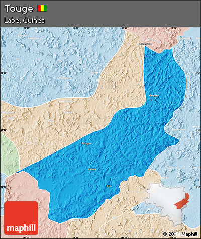 Political Map of Touge, lighten