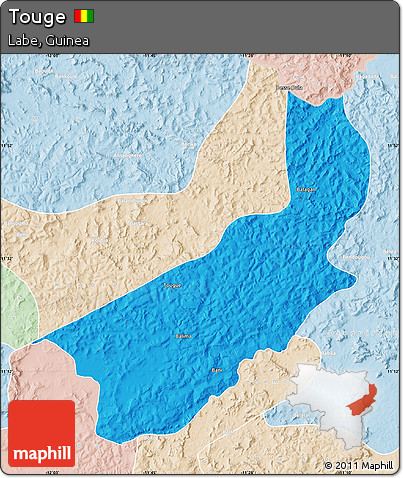 Political Map of Touge, lighten
