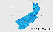 Political Map of Touge, single color outside