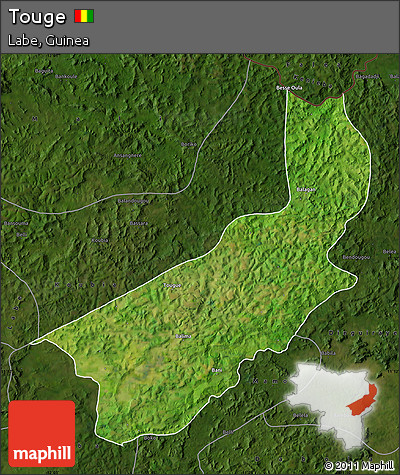 Satellite Map of Touge, darken