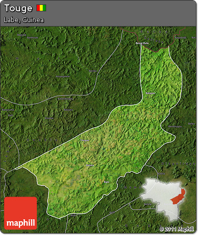 Satellite Map of Touge, darken