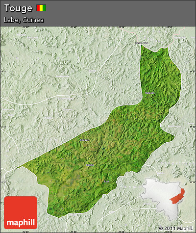 Satellite Map of Touge, lighten