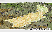 Physical Panoramic Map of Touge, darken