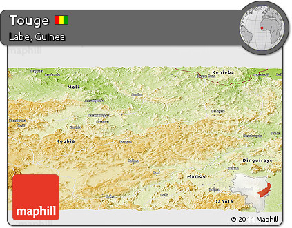 Physical Panoramic Map of Touge
