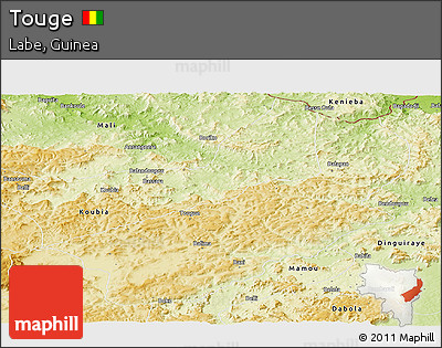 Physical Panoramic Map of Touge