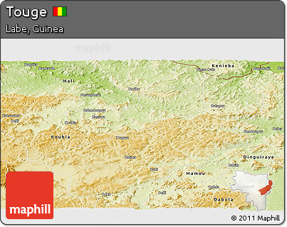 Physical Panoramic Map of Touge